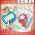 3D soft pvc luggage tags for USA markets with plastic back side